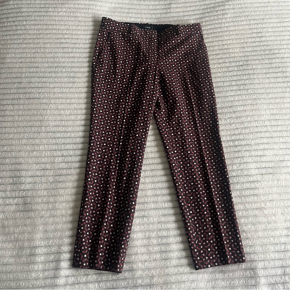 Theory Treeca Wool Abstract Pants